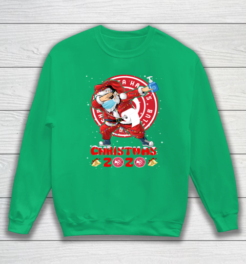 Atlanta Hawks Funny Santa Claus Dabbing Christmas 2020 NBA Sweatshirt 5