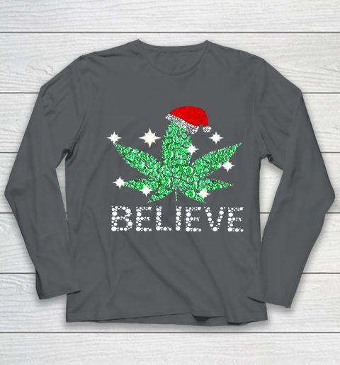 Believe In Weed Christmas Funny Youth Long Sleeve 14