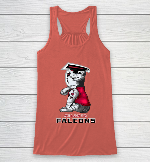 NFL Football My Cat Loves Atlanta Falcons Racerback Tank 3