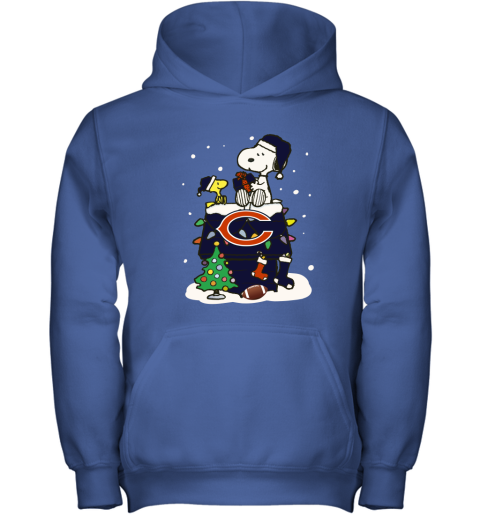 A Happy Christmas With Chicago Bears Snoopy Youth Hoodie