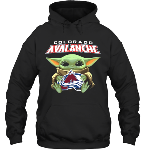 Baby Yoda Hug Colorado Avalanche Hoodie
