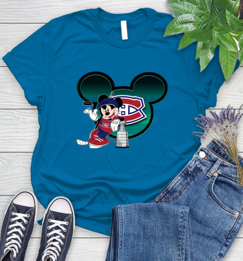NHL Montreal Canadiens Stanley Cup Mickey Mouse Disney Hockey T Shirt Women's T-Shirt 7