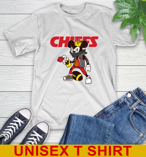 Kansas City Chiefs NFL Football Mickey Peace Sign Sports T-Shirt