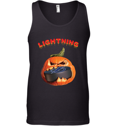 NHL Tampa Bay Lightning Halloween Pumpkin Hockey Sports 0UH3XXupsq9 unisex tank 17 95 151514 front black