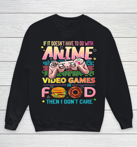 Anime Video Games Food Anime Lovers Gifts Idea Girls Boys Youth Sweatshirt