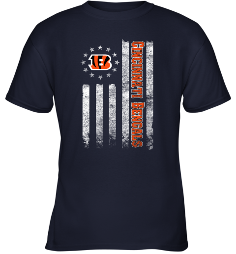 NFL American Flag Football Sports Cincinnati Bengals Youth T-Shirt