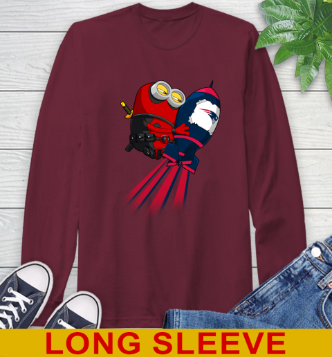 NFL Football New England Patriots Deadpool Minion Marvel Shirt Long Sleeve T-Shirt 7