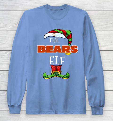 Chicago Bears Christmas ELF Funny NFL Long Sleeve T-Shirt 8
