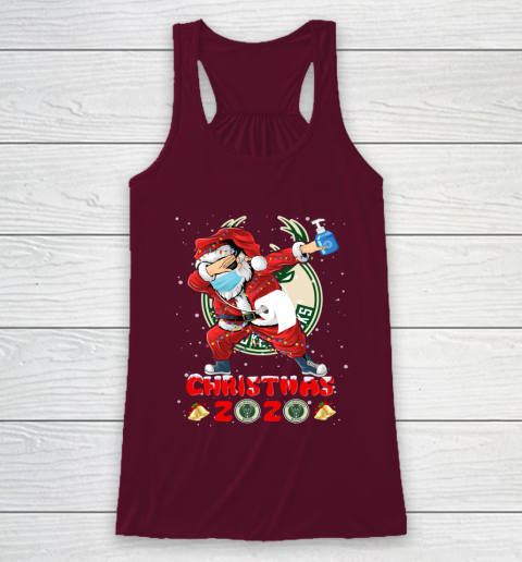 Milwaukee Bucks Funny Santa Claus Dabbing Christmas 2020 NBA Racerback Tank 2