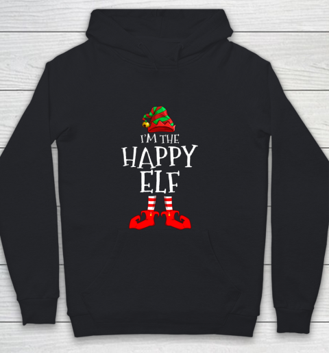 I m The Happy Elf Matching Family Group Christmas Youth Hoodie