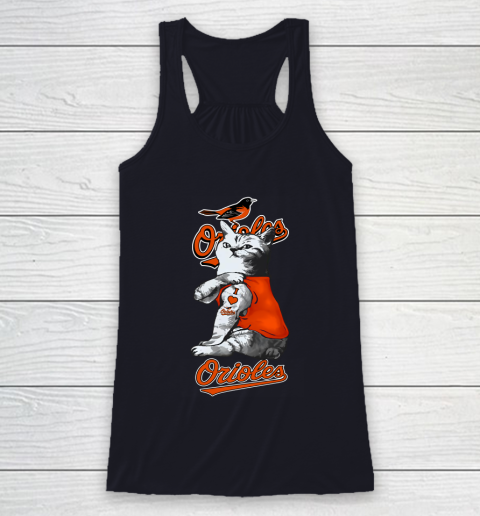 MLB Baseball My Cat Loves Baltimore Orioles Racerback Tank 7