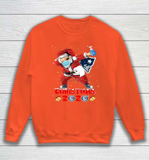 New England Patriots Funny Santa Claus Dabbing Christmas 2020 NFL Sweatshirt 3