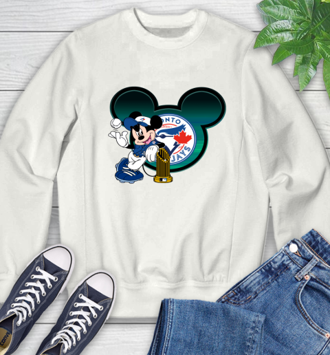 MLB Toronto Blue Jays The Commissioner's Trophy Mickey Mouse Disney Sweatshirt