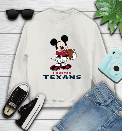 NFL Football Houston Texans Cheerful Mickey Mouse Shirt Sweatshirt 12