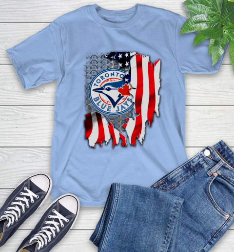 Toronto Blue Jays MLB Baseball American Flag T-Shirt 12