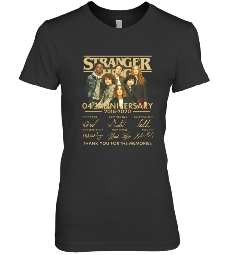 Stranger Things 4Th Anniversary 2016 2020 Thank You For The Memories Premium Women's T-Shirt