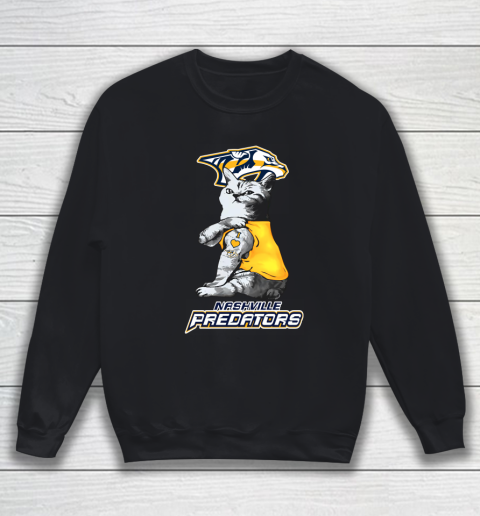 NHL My Cat Loves Nashville Predators Hockey Sweatshirt