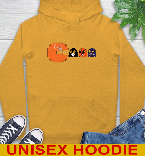 Cleveland Browns NFL Football Pac Man Champion Hoodie 3