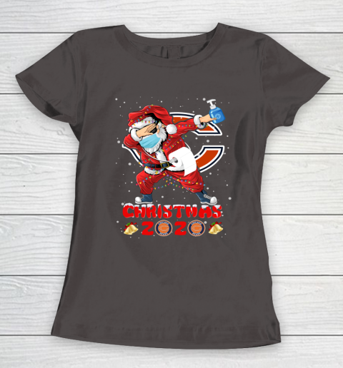 Chicago Bears Funny Santa Claus Dabbing Christmas 2020 NFL Women's T-Shirt 7