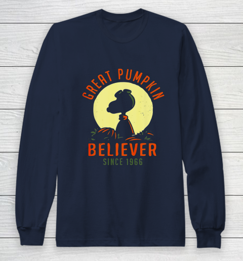 Peanuts Great Pumpkin believer since 1966 Halloween Long Sleeve T-Shirt 2