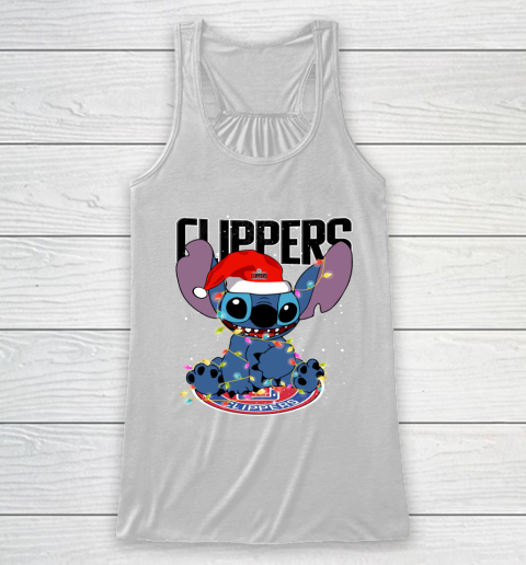 LA Clippers NBA noel stitch Basketball Christmas Racerback Tank