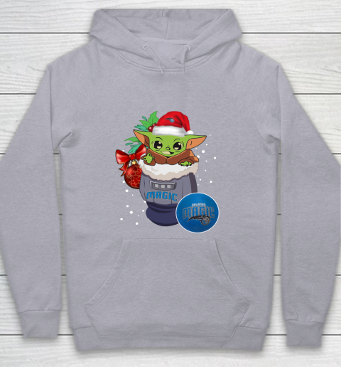 Orlando Magic Christmas Baby Yoda Star Wars Funny Happy NBA Youth Hoodie 5