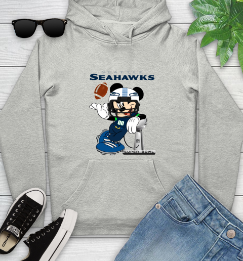 NFL Seattle Seahawks Mickey Mouse Disney Super Bowl Football T Shirt Youth Hoodie