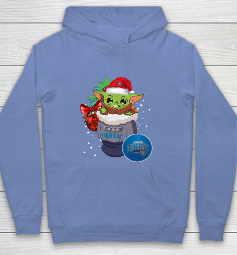 Orlando Magic Christmas Baby Yoda Star Wars Funny Happy NBA Youth Hoodie 10