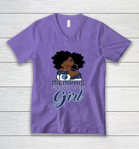 Memphis Grizzlies Girl NBA V-Neck T-Shirt 9