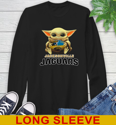 NFL Football Jacksonville Jaguars Baby Yoda Star Wars Shirt Long Sleeve T-Shirt 2