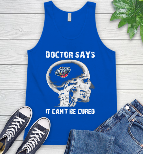 NBA New Orleans Pelicans Basketball Skull It Can't Be Cured Shirt Tank Top 4