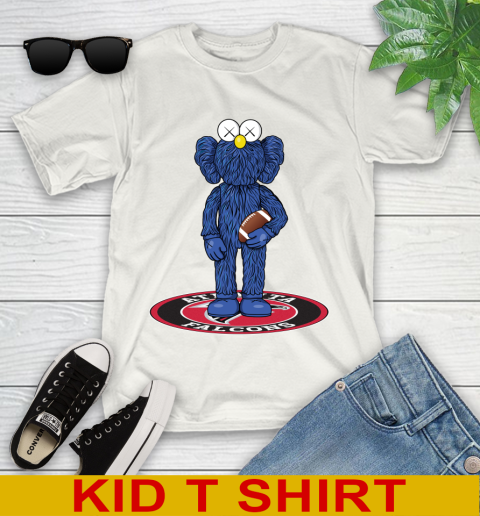 NFL Football Atlanta Falcons Kaws Bff Blue Figure Shirt Youth T-Shirt