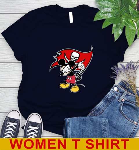 Tampa Bay Buccaneers NFL Football Dabbing Mickey Disney Sports Women's T-Shirt 3