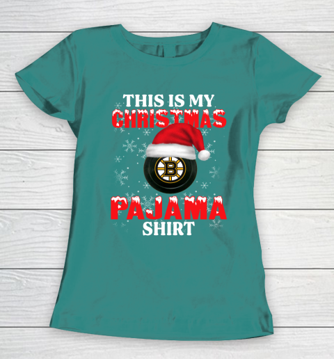 Boston Bruins This Is My Christmas Pajama Shirt NHL Women's T-Shirt 10