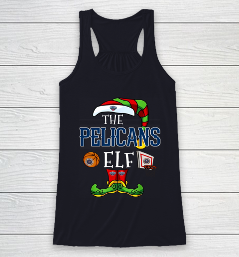 New Orleans Pelicans Christmas ELF Funny NBA Racerback Tank 7