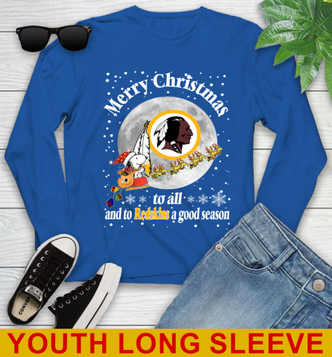 Washington Redskins Merry Christmas To All And To Redskins A Good Season NFL Football Sports Youth Long Sleeve 10