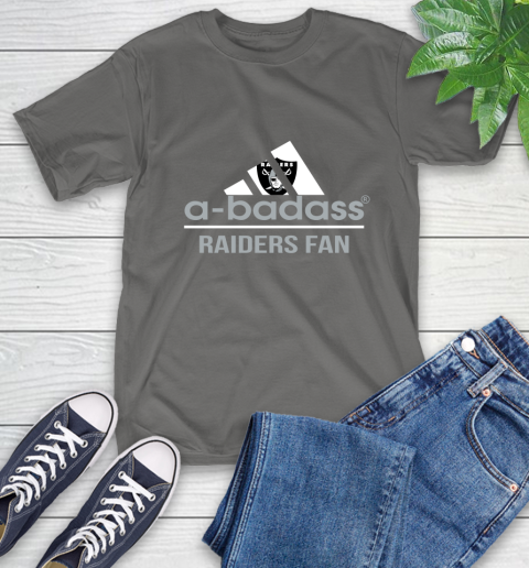 NFL A Badass Oakland Raiders Fan Adidas Football Sports T-Shirt 10