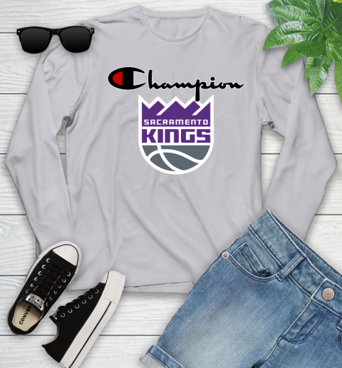 NBA Basketball Sacramento Kings Champion Shirt Youth Long Sleeve - Image 4