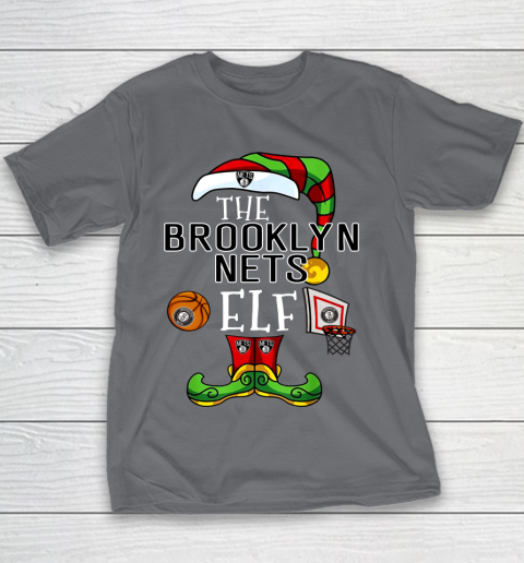 Brooklyn Nets Christmas ELF Funny NBA Youth T-Shirt 5