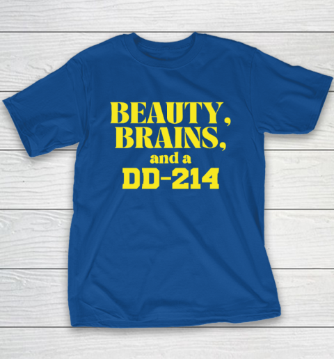 Beauty Brains And A DD-214 Youth T-Shirt 6