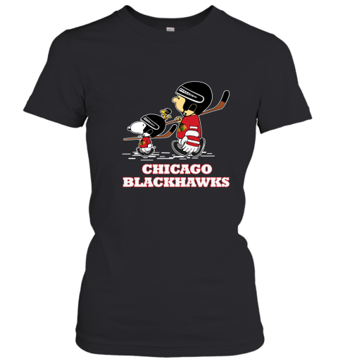 Let's Play Chicago Blackhawks Ice Hockey Snoopy NHL Women's T-Shirt