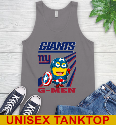 NFL Football New York Giants Captain America Marvel Avengers Minion Shirt Tank Top 6