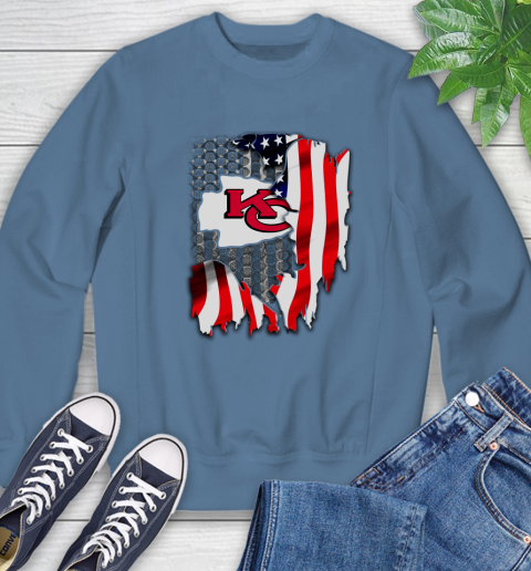 Kansas City Chiefs NFL Football American Flag Sweatshirt 8