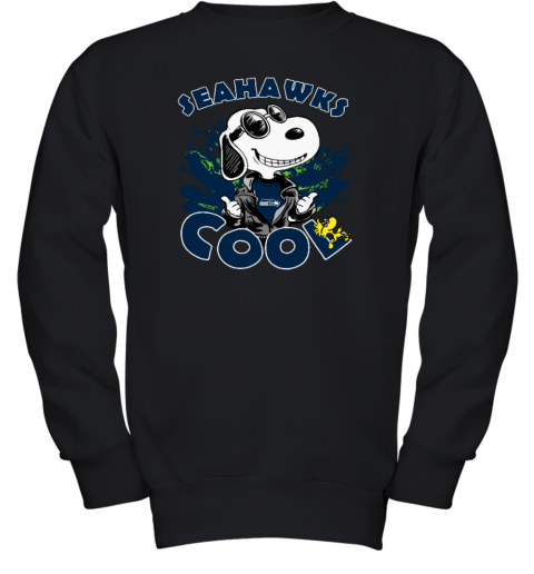 Seattle Seahawks Snoopy Joe Cool We're Awesome Youth Sweatshirt
