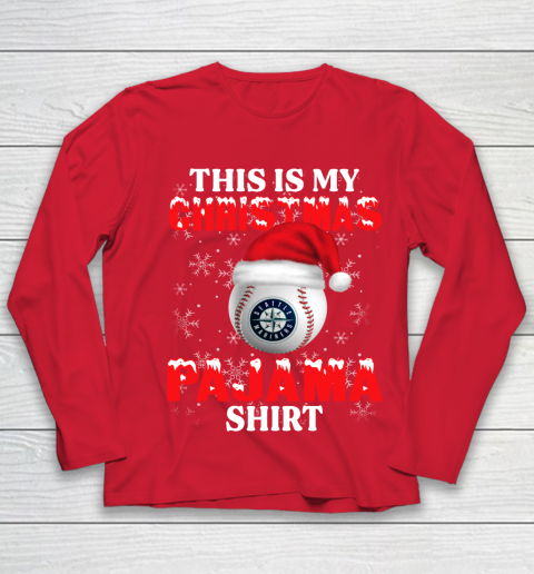 Seattle Mariners This Is My Christmas Pajama Shirt MLB Youth Long Sleeve 8