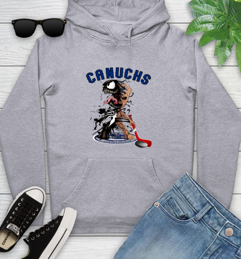 NHL Vancouver Canucks Hockey Venom Groot Guardians Of The Galaxy Youth Hoodie 6