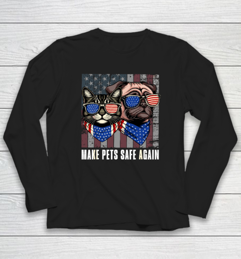 Make Pets Safe Again Trump Harris Debate Eating The Dogs Cat Long Sleeve T-Shirt