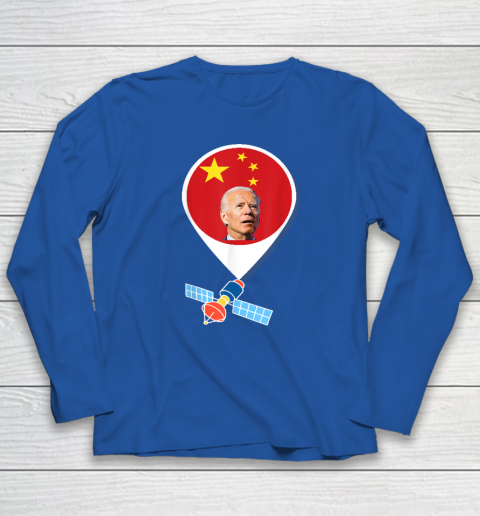 Chinese Spy Balloon Funny Surveillance Joe Biden China Flag Long Sleeve T-Shirt 5