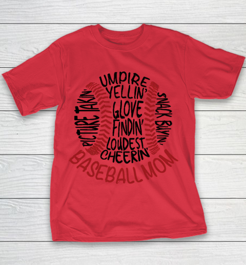 Mother's Day Funny Gift Ideas Apparel  Baseball Mom 2 T Shirt Youth T-Shirt 6
