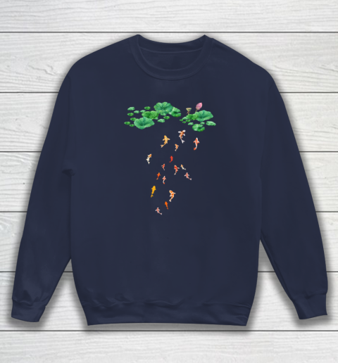 Watercolor Japanese Koi Fish Goldfish Lily Pad Lotus Leaf Shirt Sweatshirt 2